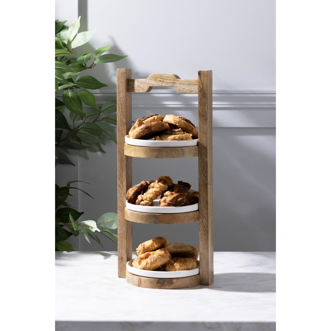 Olympia 3-Tier Stand Mango Wood for 150mm Plates