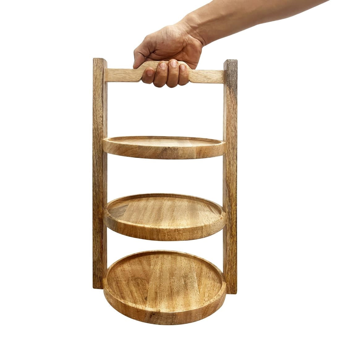 Olympia 3-Tier Stand Mango Wood for 200mm Plates