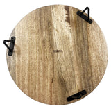 Olympia Round Display Stand Mango Wood with Metal Legs 250x80mm