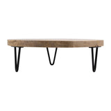 Olympia Round Display Stand Mango Wood with Metal Legs 250x80mm