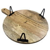 Olympia Round Handled Display Stand Mango Wood with Metal Legs 400x300x80mm