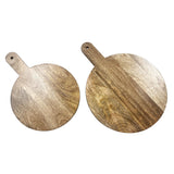 Olympia Round Handled Display Stand Mango Wood with Metal Legs 400x300x80mm