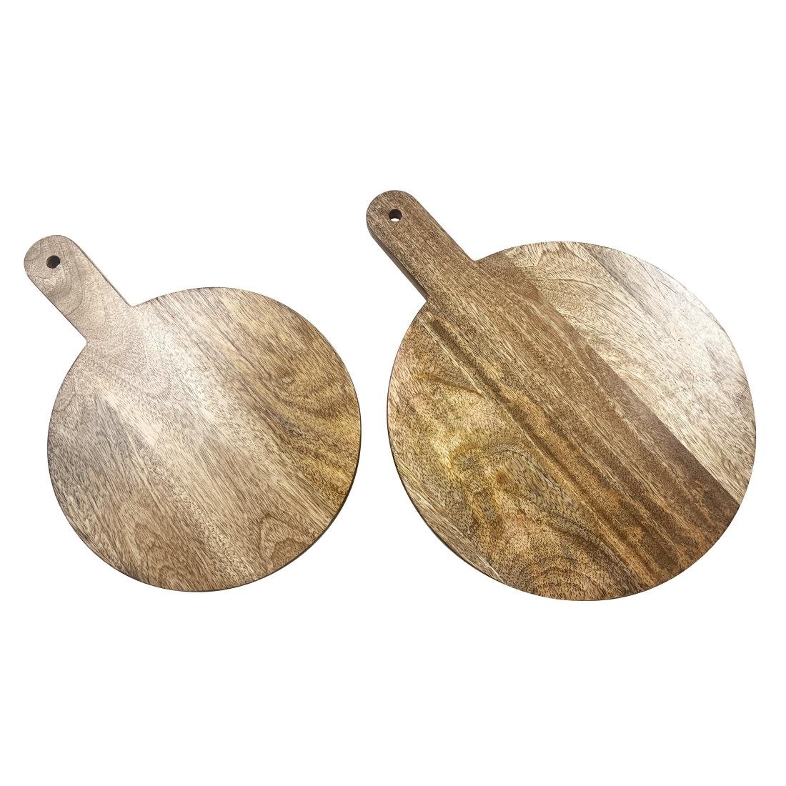 Olympia Round Handled Display Stand Mango Wood with Metal Legs 350x250x80mm