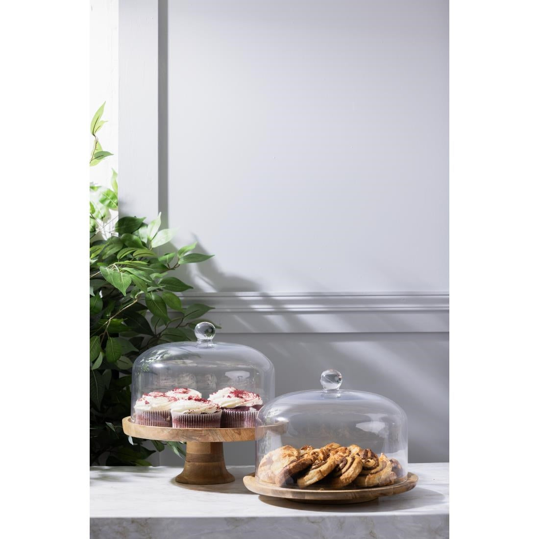 Olympia Cake Stand Mango Wood 330x120mm