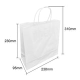 Fiesta Recyclable Twist Handle White Paper Bags Small (250 Pack)
