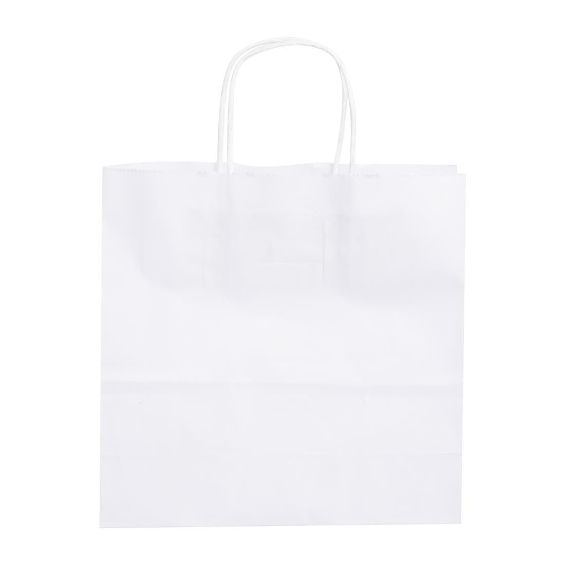 Fiesta Recyclable Twist Handle White Paper Bags Small (250 Pack)