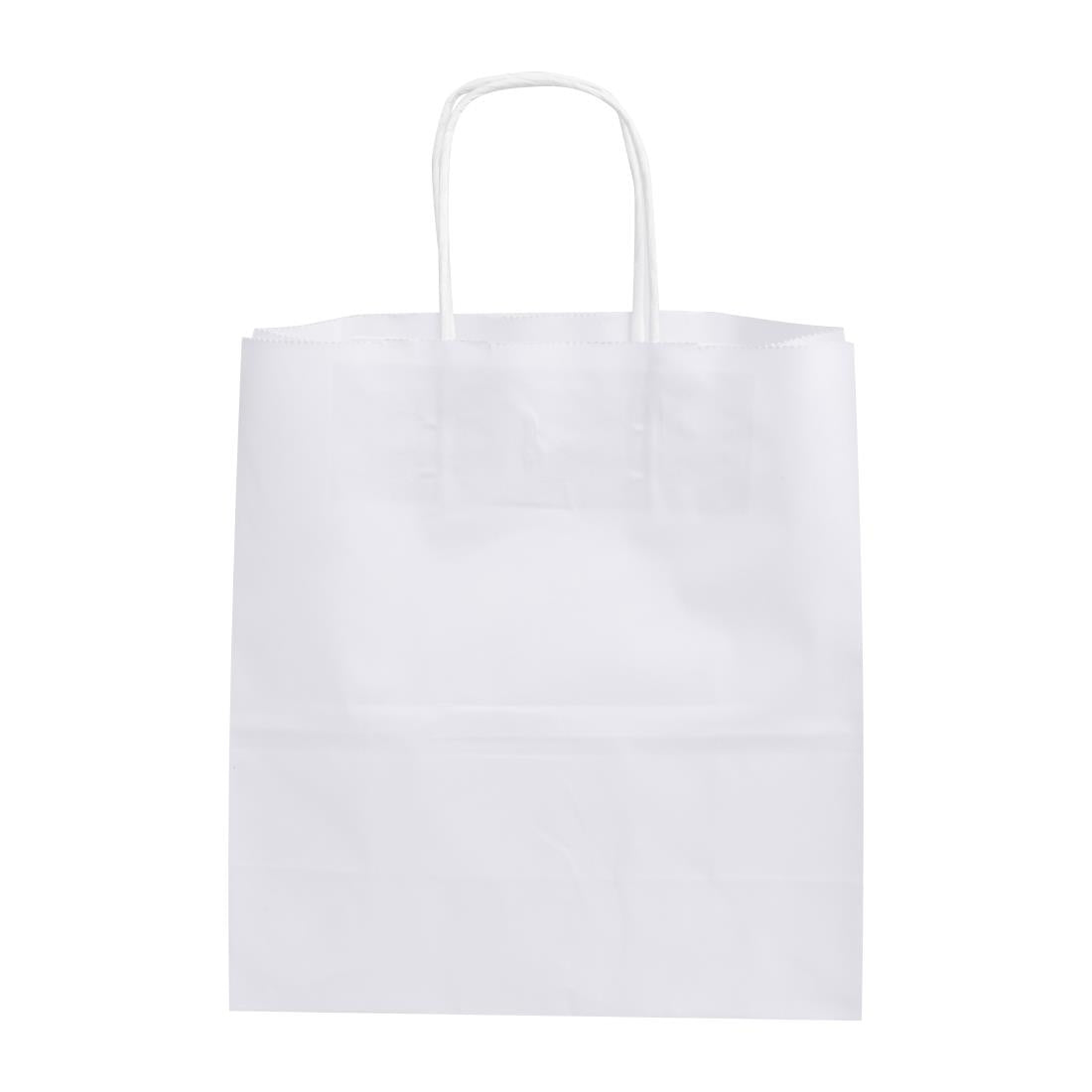 Fiesta Recyclable Twist Handle White Paper Bags Medium (250 Pack)