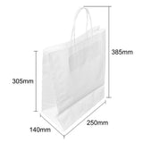 Fiesta Recyclable Twist Handle White Paper Bags Large (250 Pack)