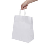 Fiesta Recyclable Twist Handle White Paper Bags Large (250 Pack)