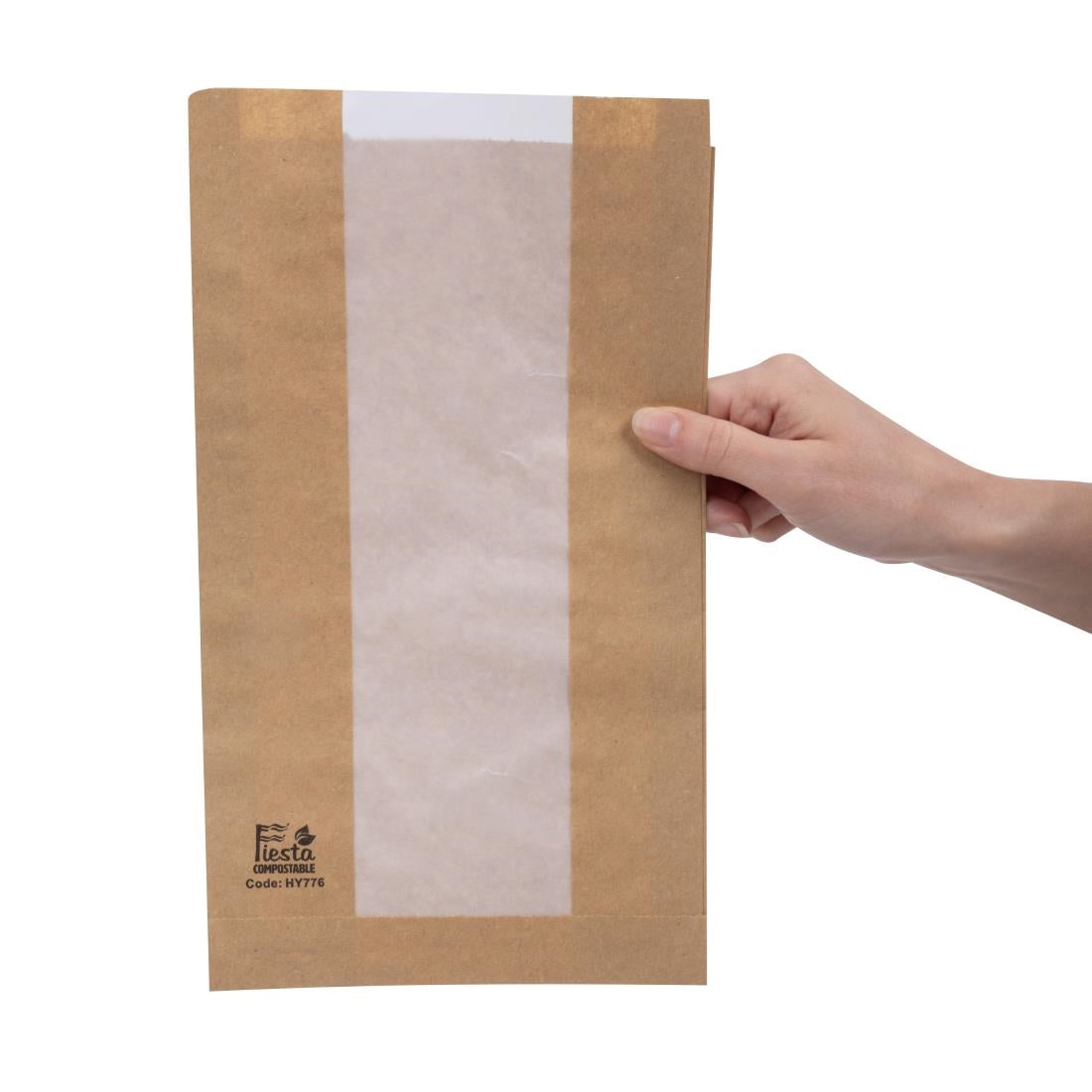 Fiesta Compostable Bread Bags with Glassine Window 320x180mm (1000 Pack)