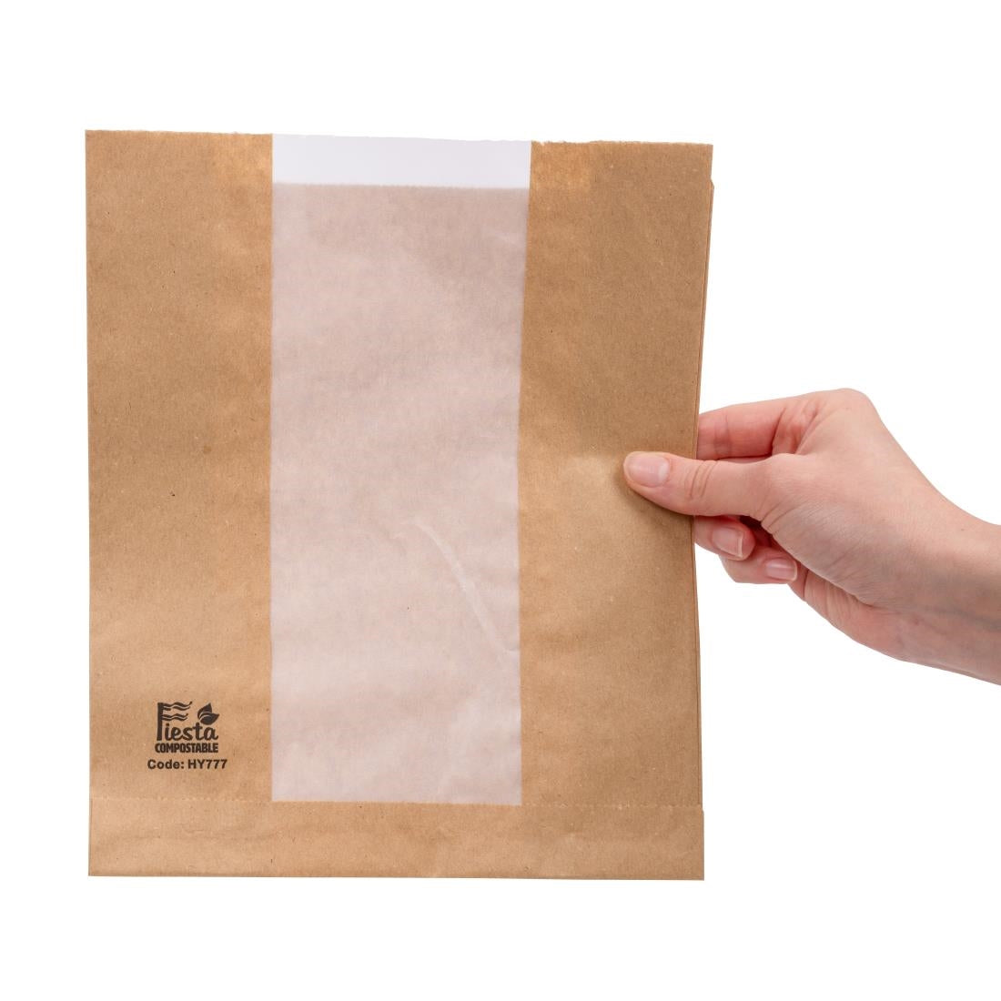Fiesta Compostable Bread Bags with Glassine Window 266x215mm (1000 Pack)