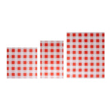 Fiesta Compostable Red Gingham Greaseproof Sheets 250x250mm (200 Pack)