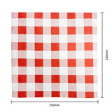 Fiesta Compostable Red Gingham Greaseproof Sheets 250x250mm (200 Pack)