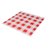 Fiesta Compostable Red Gingham Greaseproof Sheets 250x250mm (200 Pack)