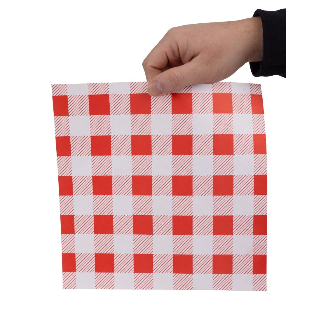 Fiesta Compostable Red Gingham Greaseproof Sheets 250x250mm (200 Pack)