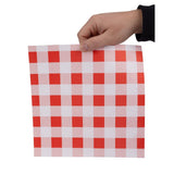 Fiesta Compostable Red Gingham Greaseproof Sheets 250x250mm (200 Pack)