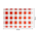 Fiesta Compostable Red Gingham Greaseproof Sheets 310x190mm (200 Pack)