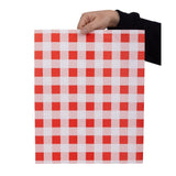 Fiesta Compostable Red Gingham Greaseproof Sheets 380x310mm ( 200 Pack)