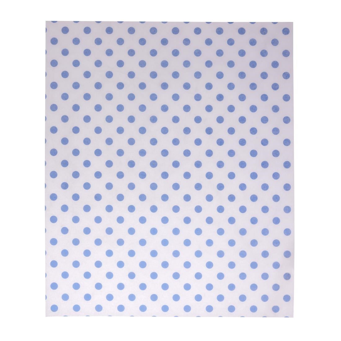 Fiesta Compostable Burger Wraps Blue Dot 250x300mm (200 Pack)