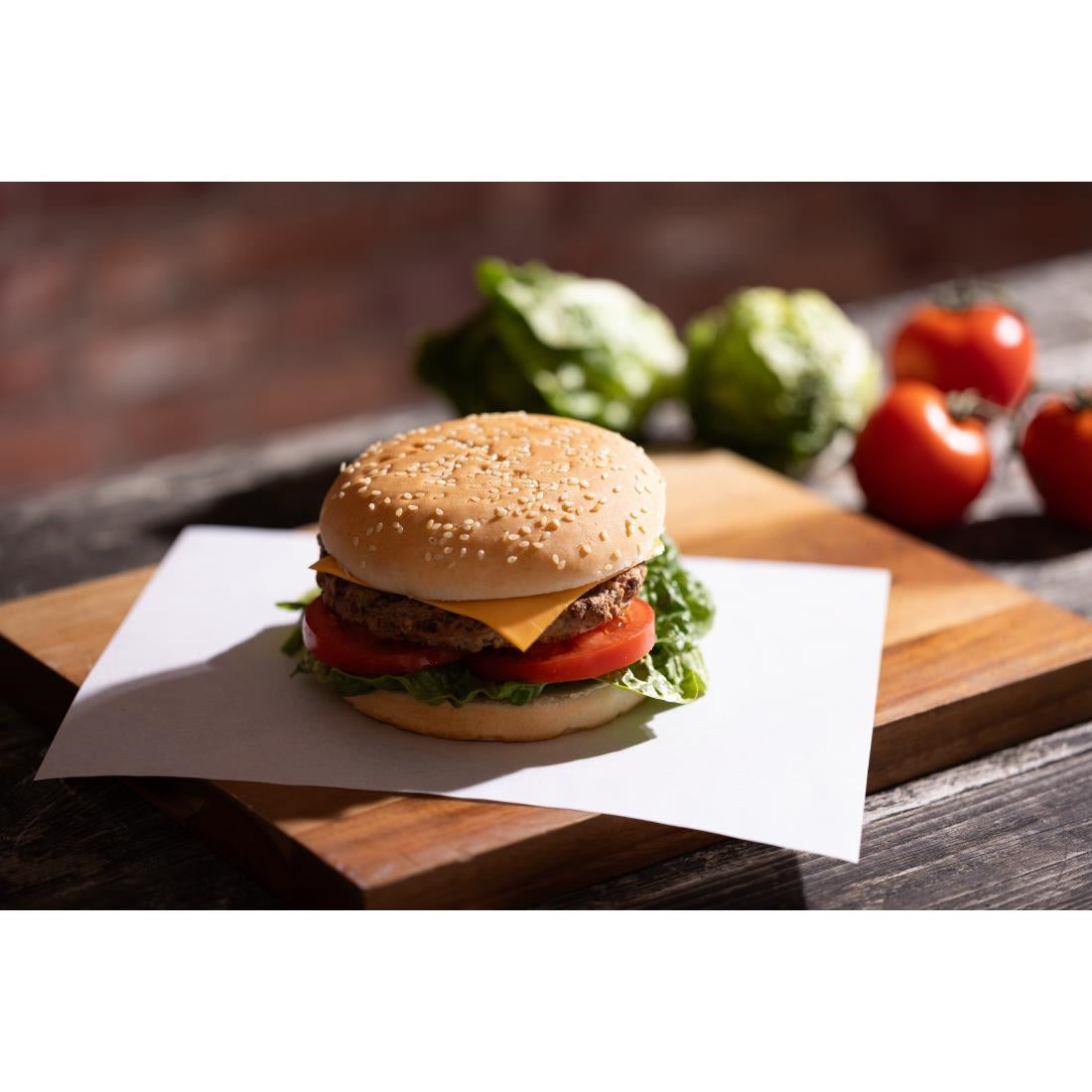 Fiesta Compostable Burger Wraps White 250x200mm (200 Pack)