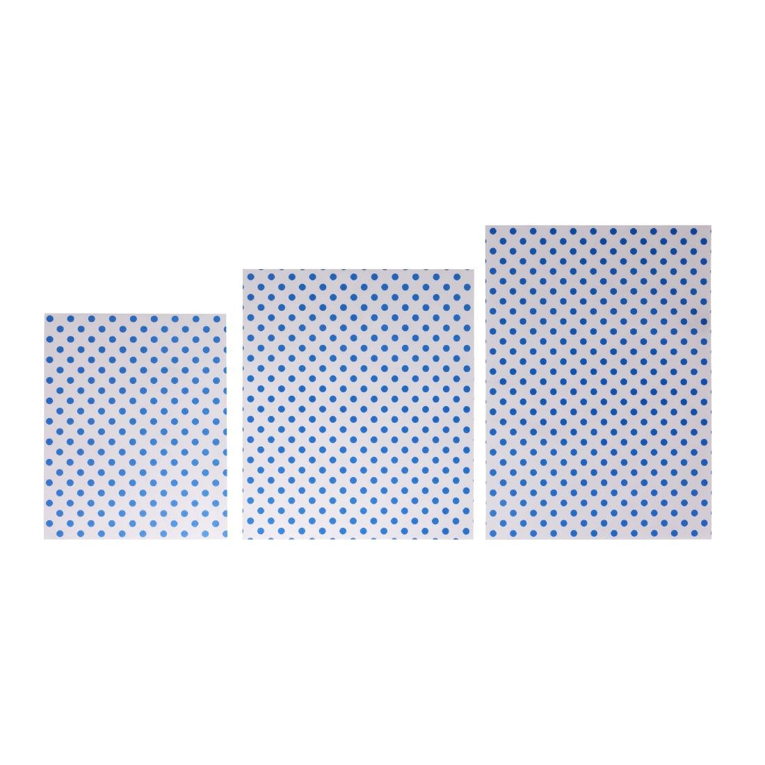 Fiesta Compostable Burger Wraps Blue Dot 250x350mm (200 Pack)