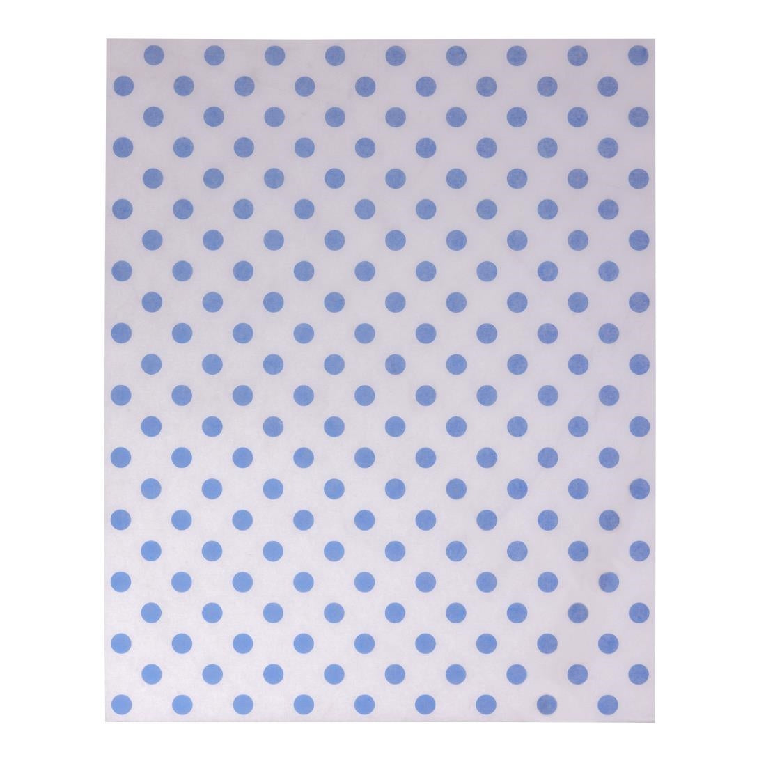 Fiesta Compostable Burger Wraps Blue Dot 250x200mm (200 Pack)