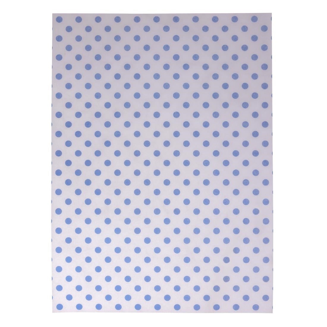 Fiesta Compostable Burger Wraps Blue Dot 250x350mm (200 Pack)