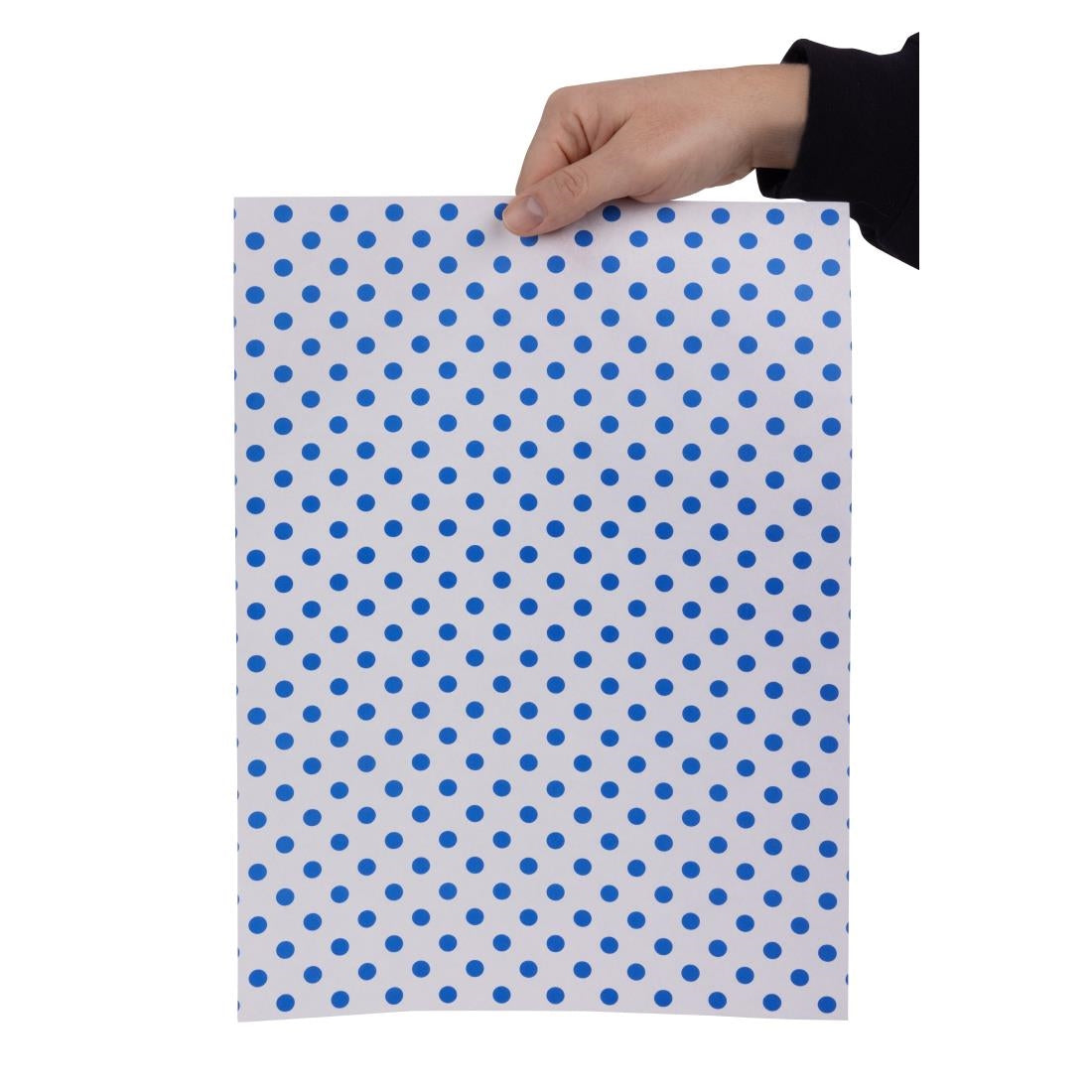 Fiesta Compostable Burger Wraps Blue Dot 250x350mm (200 Pack)