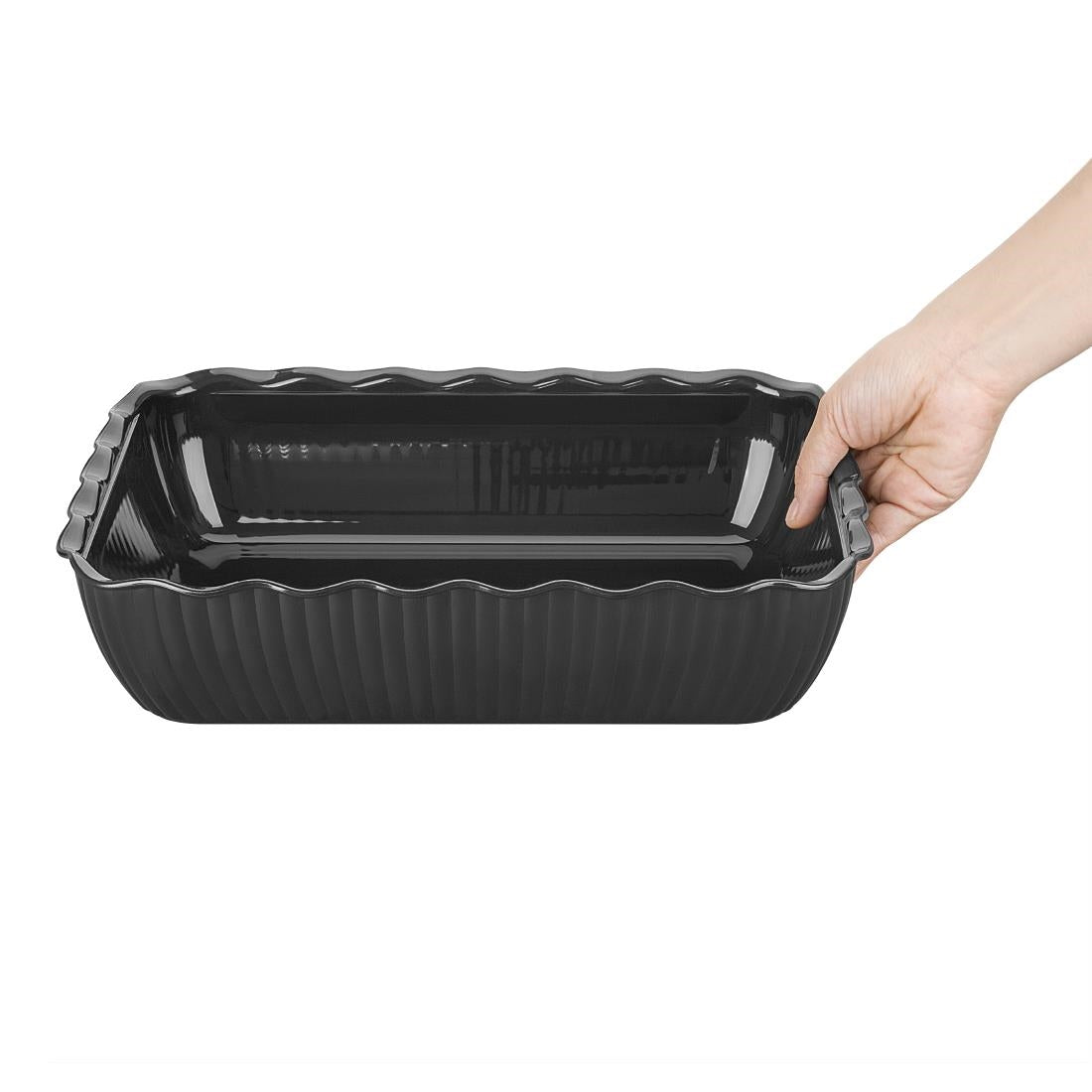 Olympia Kristallon Large Salad Crock - Black