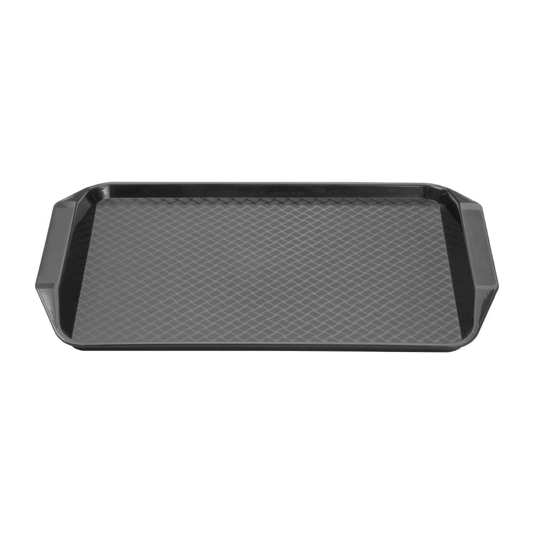 Olympia Kristallon PP Rectangular Handled Tray Black 435x300mm
