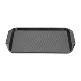 Olympia Kristallon PP Rectangular Handled Tray Black 435x300mm