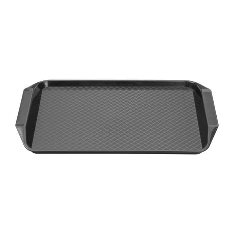 Olympia Kristallon PP Rectangular Handled Tray Black 435x300mm