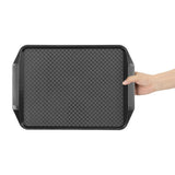 Olympia Kristallon PP Rectangular Handled Tray Black 435x300mm