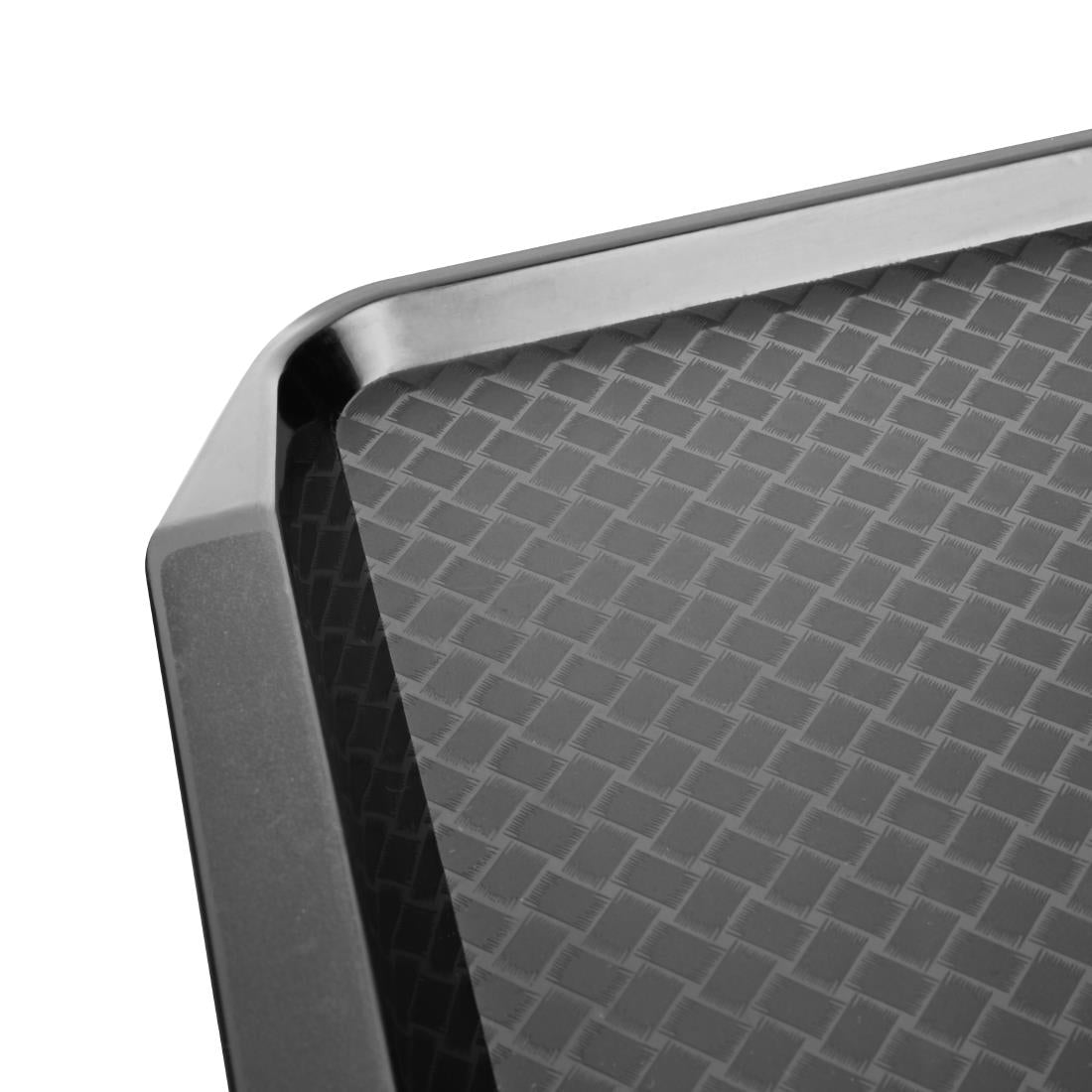 Olympia Kristallon PP Rectangular Handled Tray Black 435x300mm