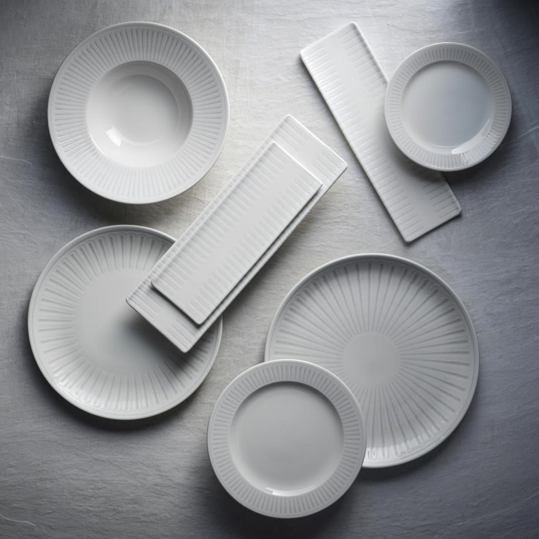 Churchill Era Grey Profile Plates 210mm (12 Pack)