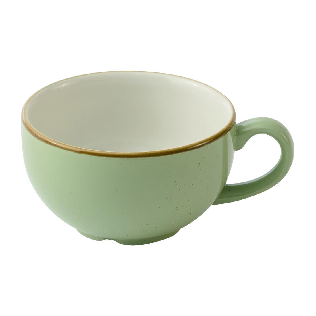 Churchill Stonecast Sage Green Cafe Cappuccino Cups 336ml (12 Pack)