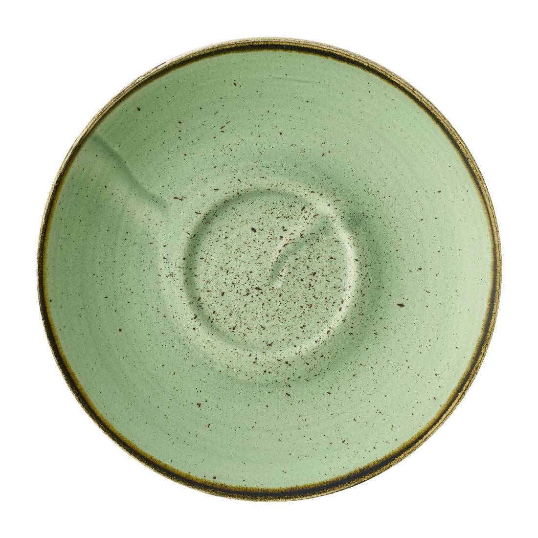 Churchill Stonecast Sage Green Cafe Cappuccino Saucers 158mm (12 Pack)