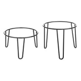 Olympia Non-Slip Riser Round Black Wire 210x120mm