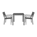 Bolero Valletta Grey Slatted Armchairs (4 Pack)