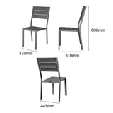 Bolero Valletta Grey Slatted Side Chair (4 Pack)