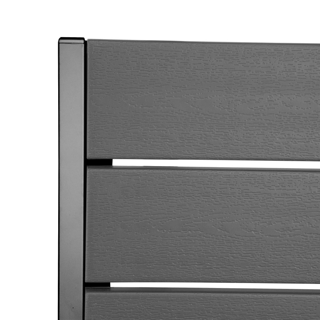 Bolero Valletta Grey Slatted Side Chair (4 Pack)