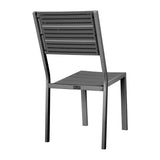 Bolero Valletta Grey Slatted Side Chair (4 Pack)