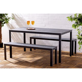 Bolero Valletta Grey Slatted Outdoor Table 1560mm