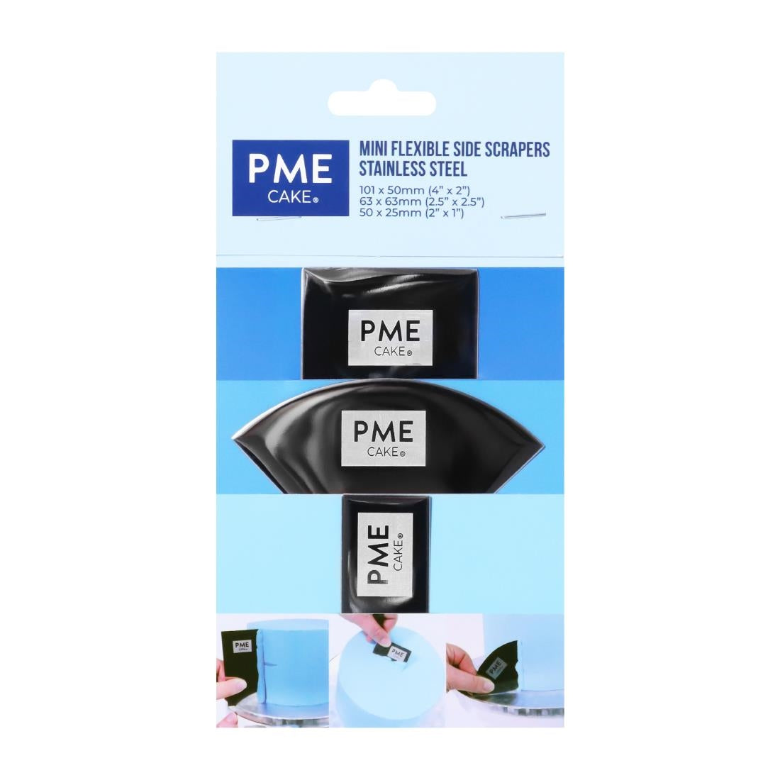PME Mini Flexible Icing Side Scrapers (3 Pack)