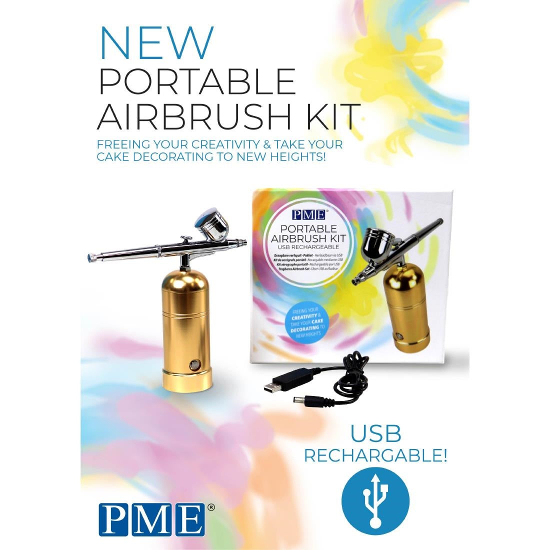 PME Portable USB Rechargeable Airbrush Kit