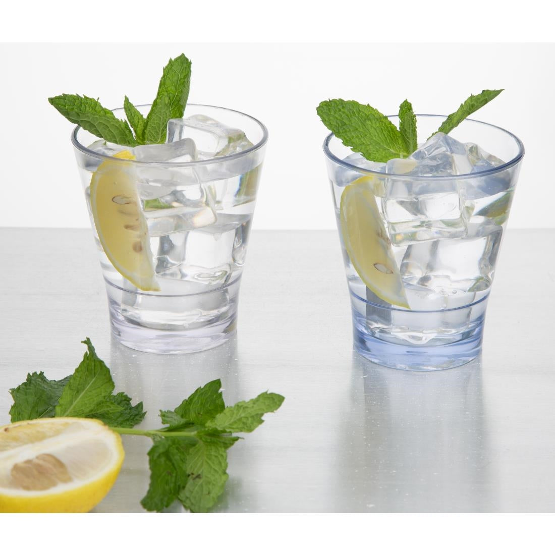 Olympia Kristallon Polycarbonate Stacking Tumblers - Blue 250ml (6 Pack)
