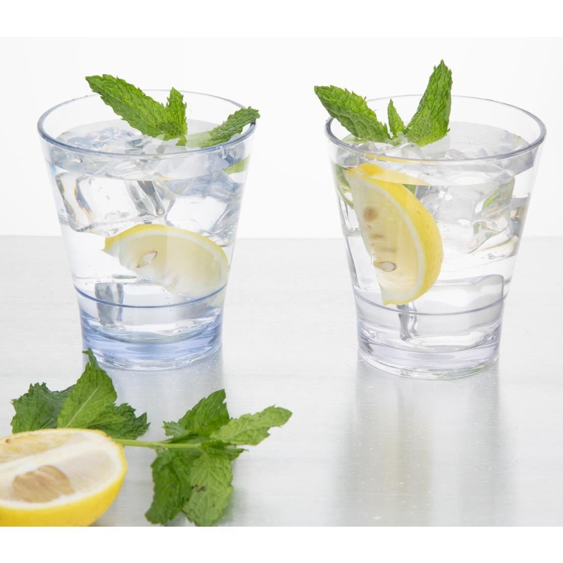 Olympia Kristallon Polycarbonate Stacking Tumblers - Blue 350ml (6 Pack)
