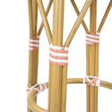 Bolero Parisian Style PE Rattan Bar Stools Coral (2 Pack)