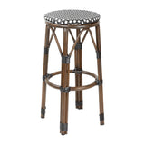 Bolero Parisian Style PE Rattan Bar Stools Black Dot Mix (2 Pack)