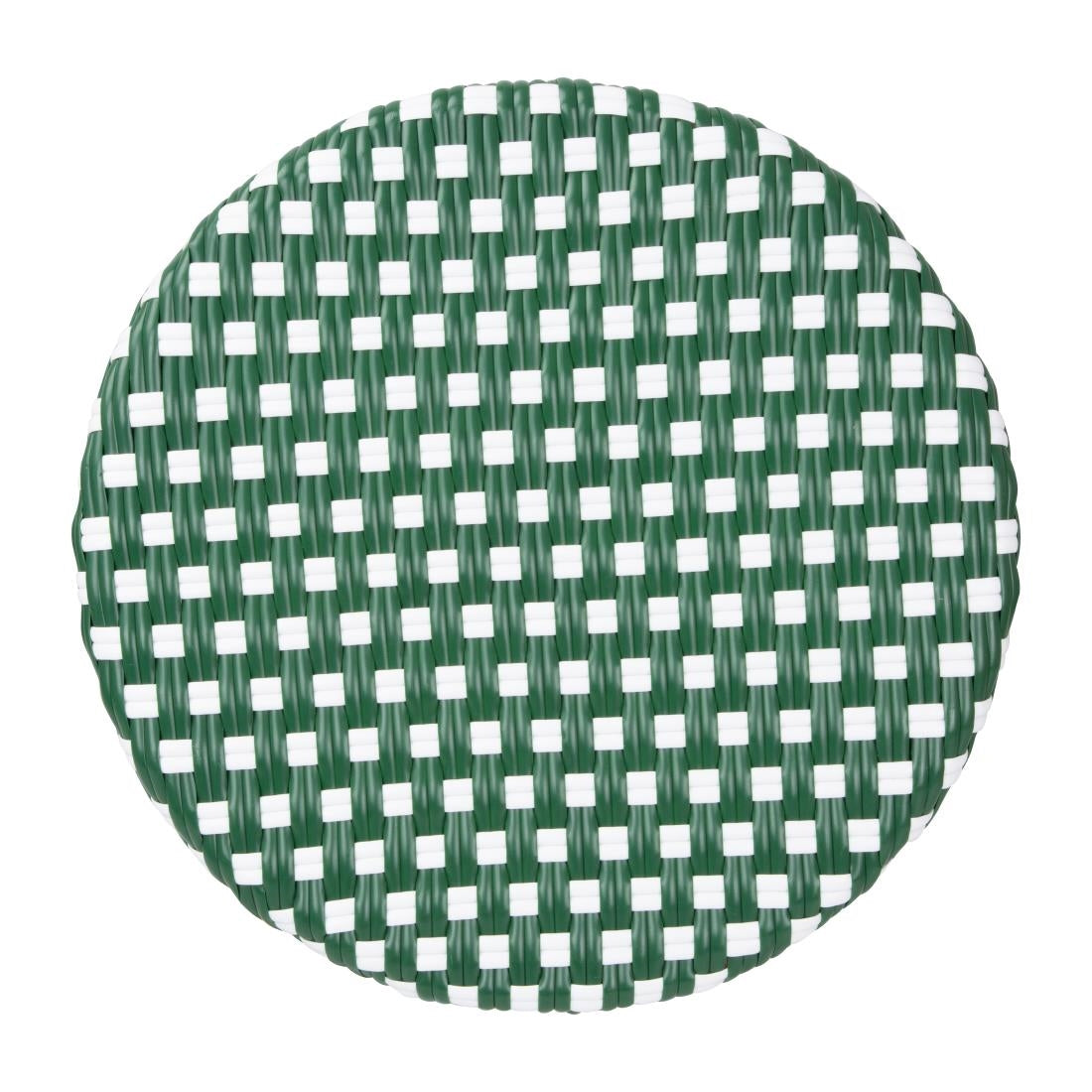 Bolero Parisian Style PE Rattan Bar Stools Green Dot Mix (2 Pack)